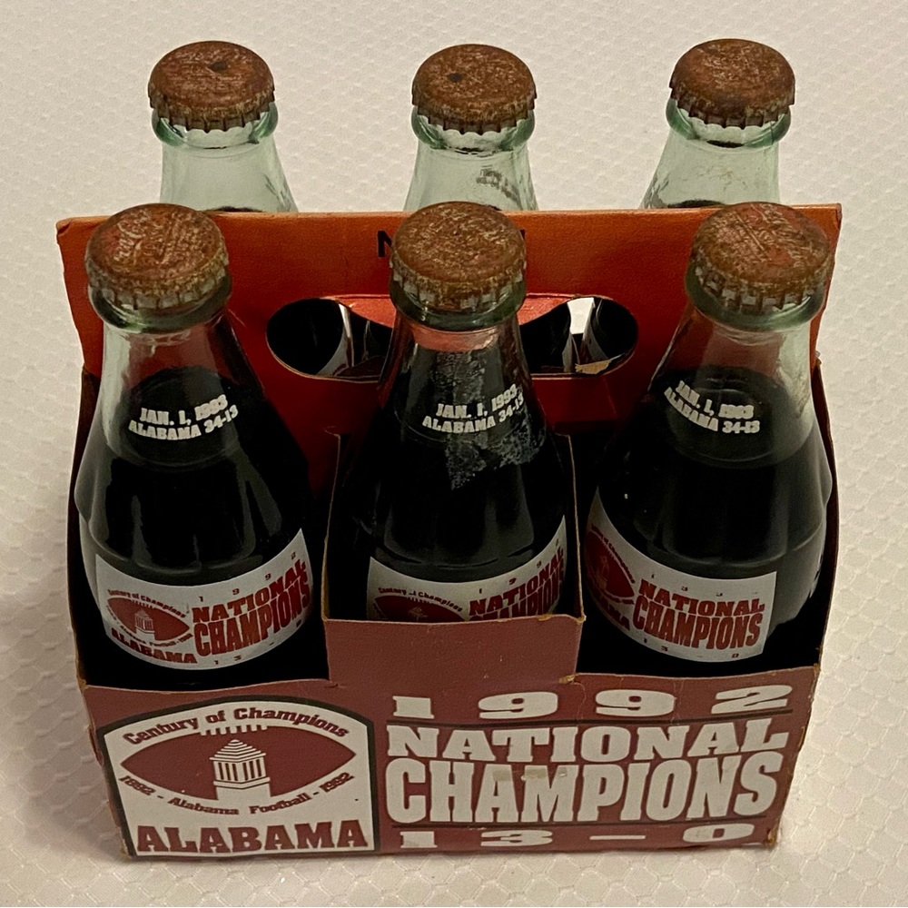 1992 CocaCola Collector’s ALABAMA Century Champions 6 pack bottles. Signs of age